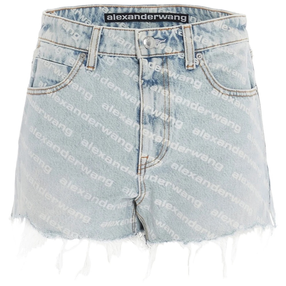 Alexander Wang Bite Logo Denim Shorts Like New